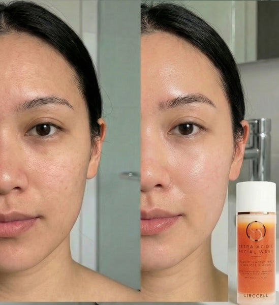 Tetra Acidic Facial Cleanser – Exfoliating AHA/BHA Face Wash for Smooth, Bright Skin